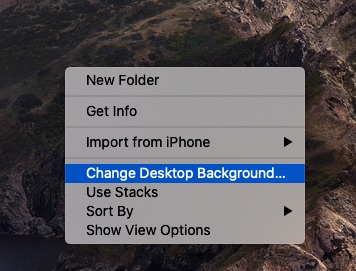 set default desktop background for mac